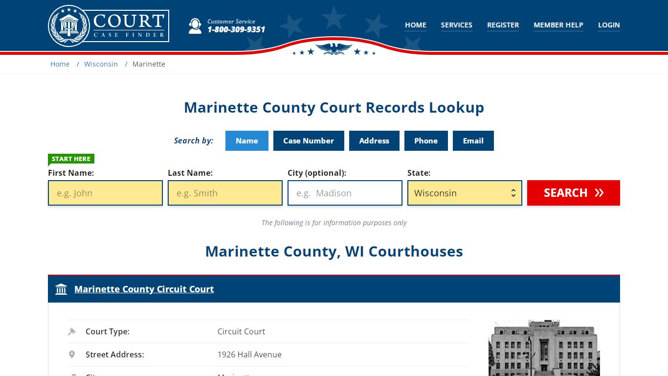 Marinette County Court Records | WI Case Lookup