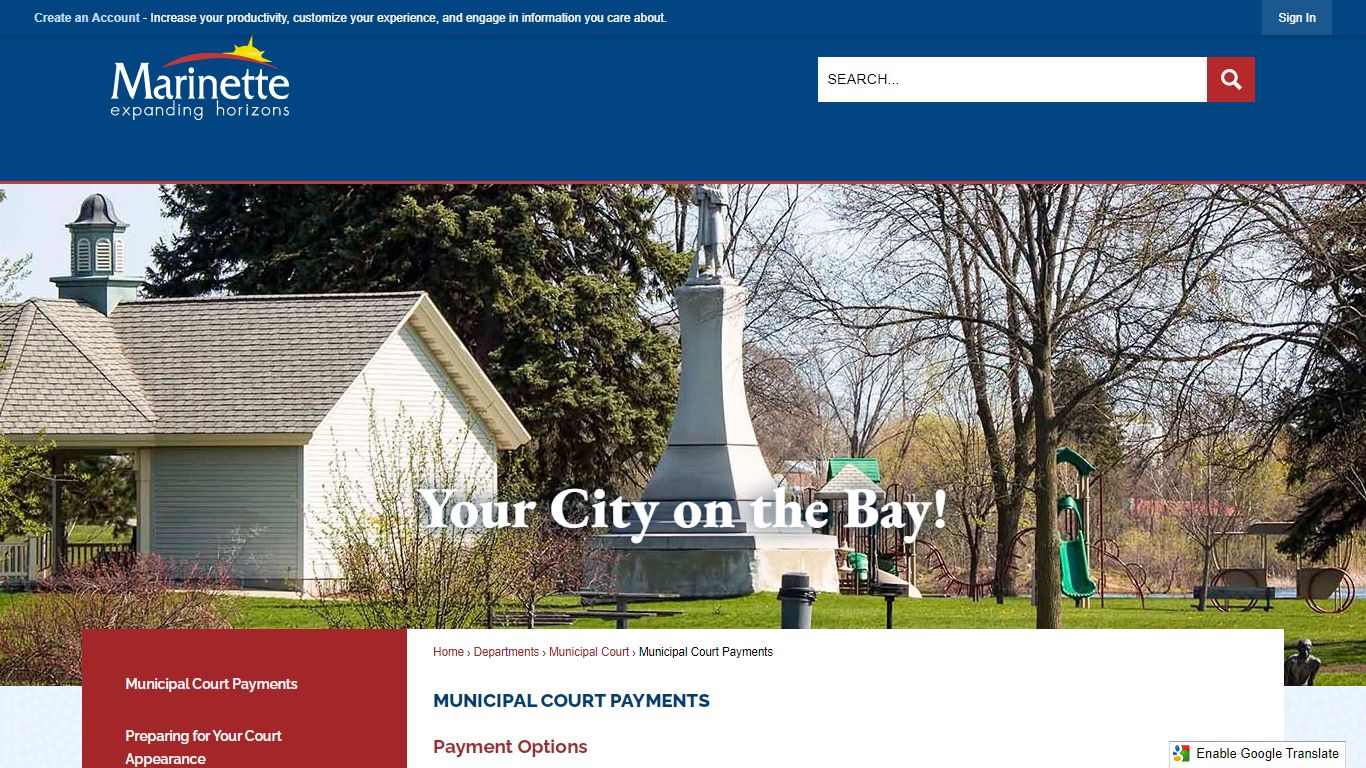 Municipal Court Payments | Marinette, WI